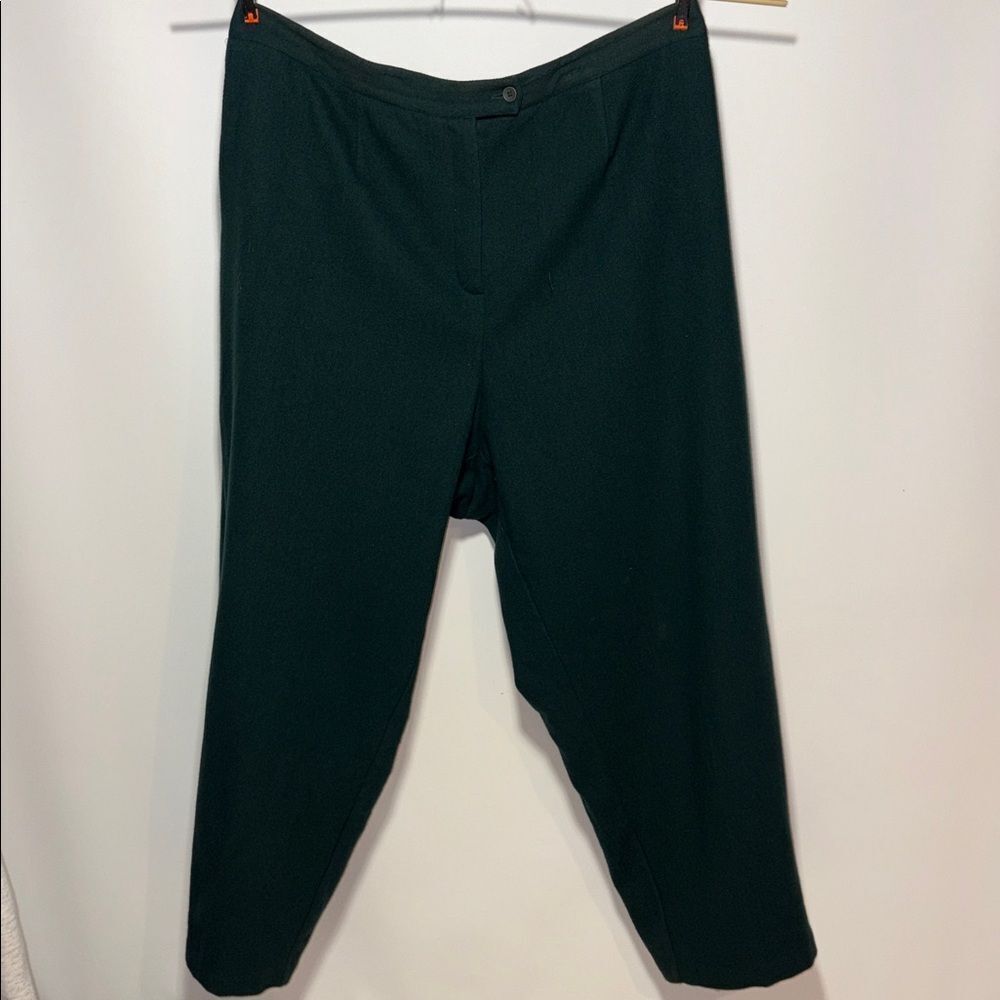 Dark Green Wool Pants